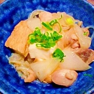 新玉葱と絹揚げ☆煮